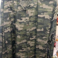 Lee Button Up Fatigue Dress Shirt