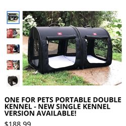 2 Portable Soft top dog/cat kennel