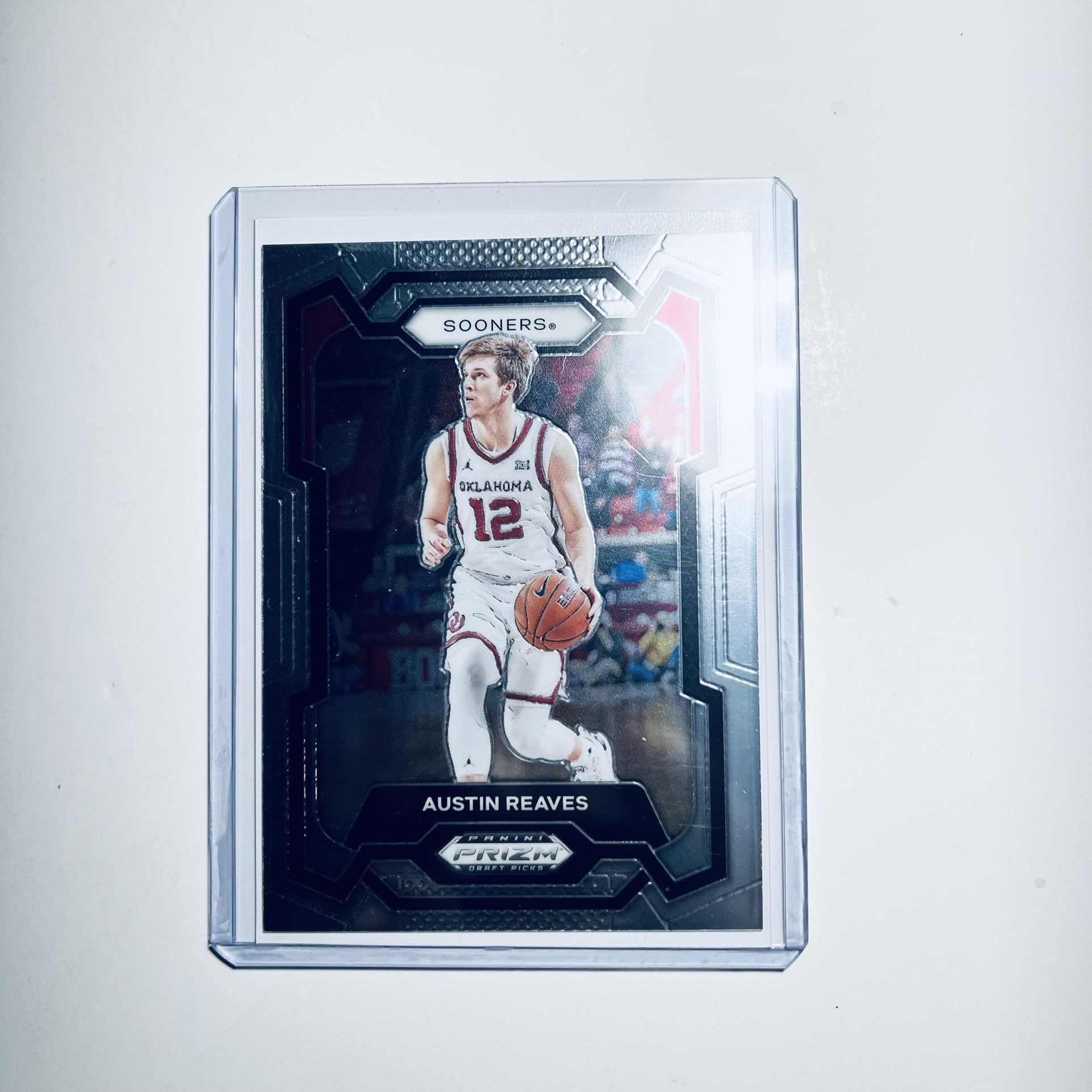 Austin Reaves 2024 Prizm Draft Picks Silver Prizm Card No. 40 OU Sooners Lakers