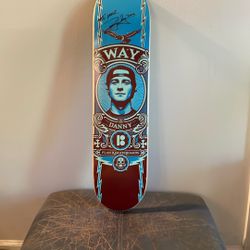 Danny Way Signed Shepard Fairly Plan B Skateboard Deck Dated 2006