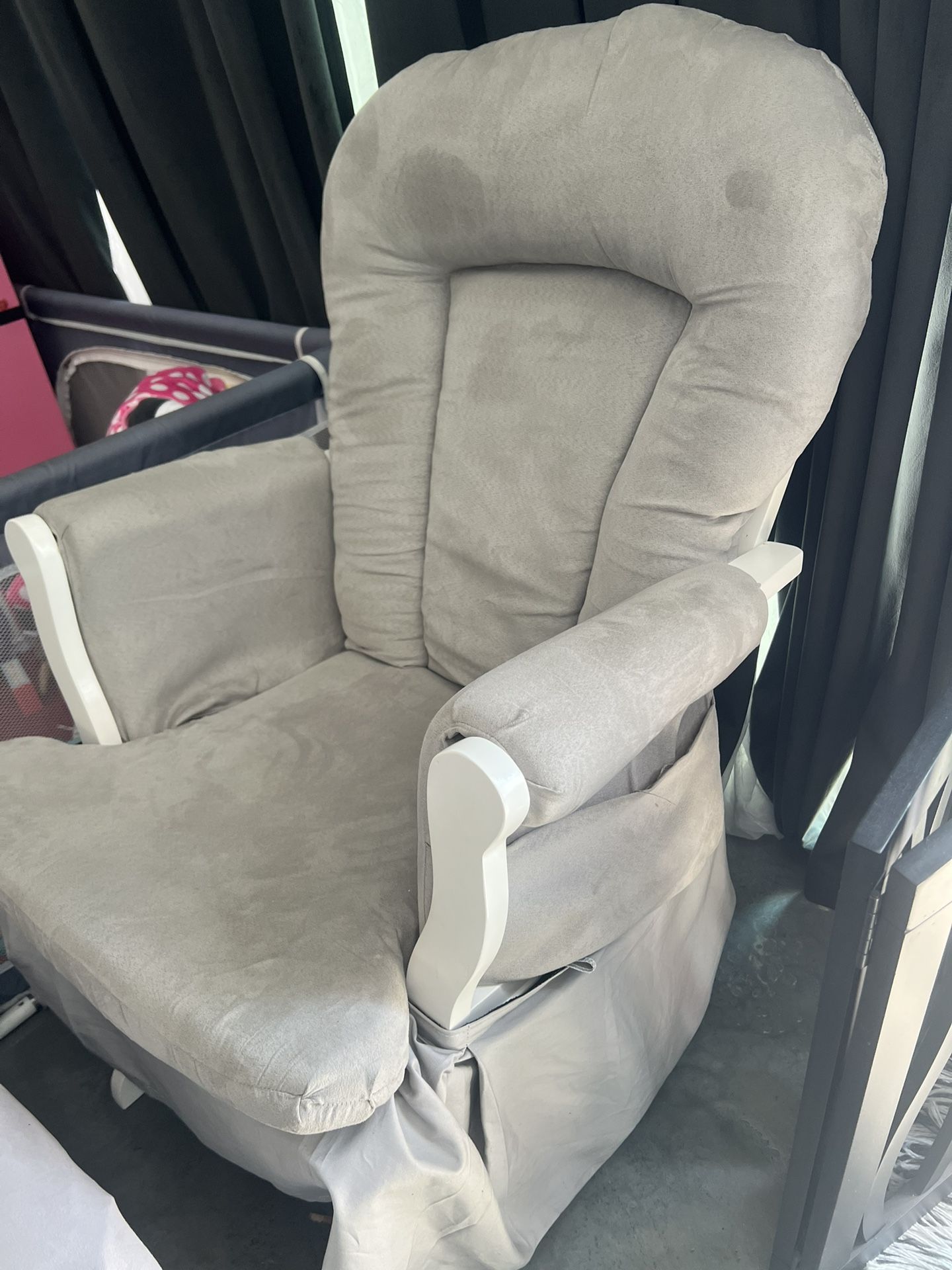 Newborn Baby Nursery Relax Rocker Glider Chair And Ottoman
