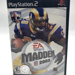 Madden 2003 EA Sports NFL Sony PlayStation 2 PS2 Football Complete Video Game