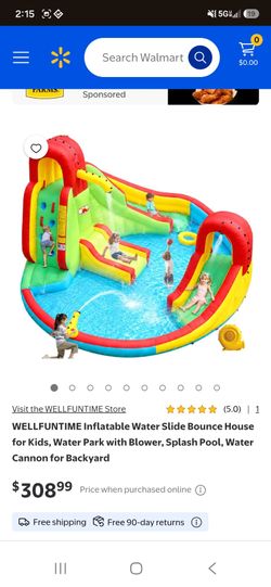 WELLFUNTIME Inflatable Water Slide Bounce House