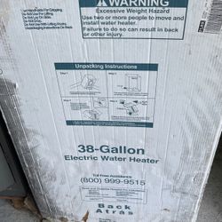 38 Gallon Electric Water Heater 