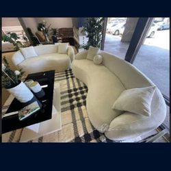 Asbella Upholstered Tight Back Living Room Set📌2pc Set: Sofa+Love📌Financing Options