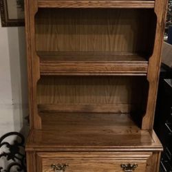 Wood dresser and hutch 