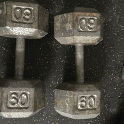 60 Lb Dumbbells 