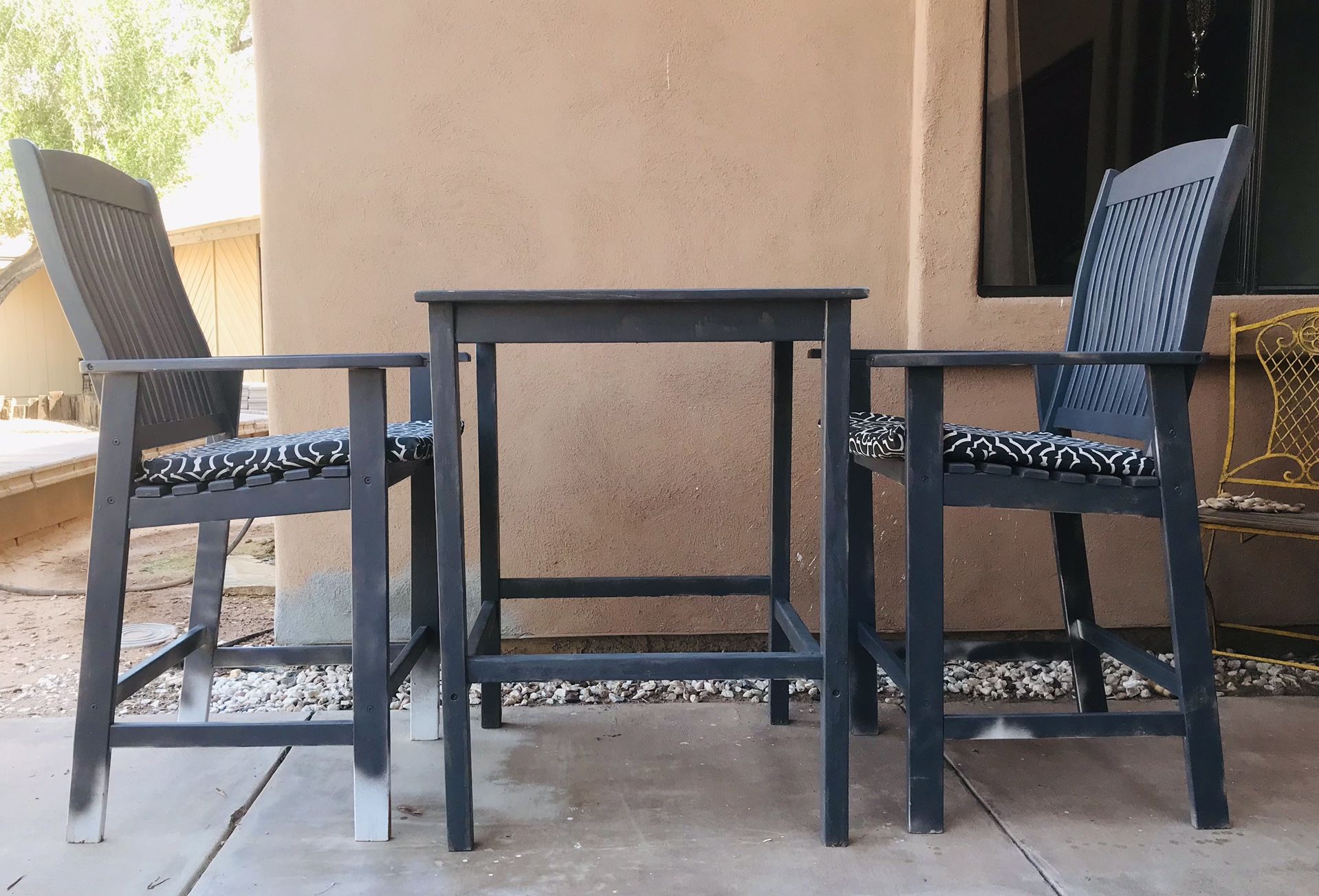 Wood High Bistro Table Set