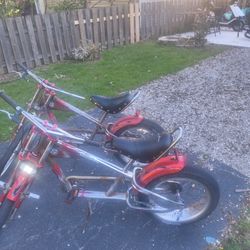 Twin Chopper Bikes.