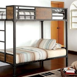 Brand New Industrial Style Twin Size Bunk Bed