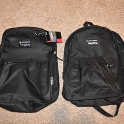 2 Track Black Backpacks NWT