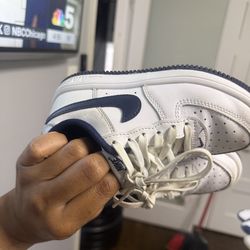 Kids white and navy Air Force 1