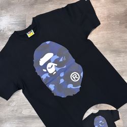 Black Navy Bape Tee