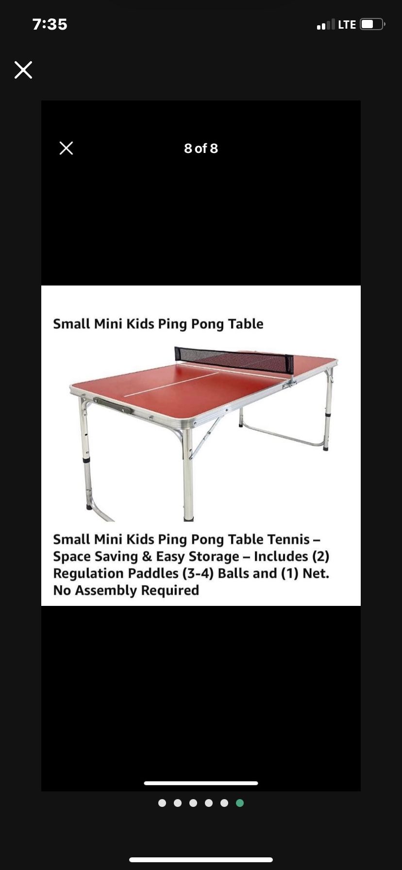 Ping Pong Table Tennis – Small Mini Kids - Space Saving & Easy Storage –  Includes (2) Regulation Paddles (3-4) Balls and (1) Net. No Assembly  Required