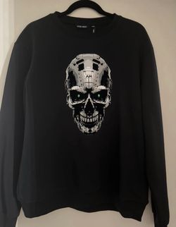 🔥 RARE Antony Morato Cyber Skull Sweatshirt XXL Slim Fit – European Exclusive 🔥