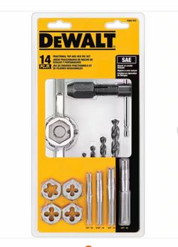 Fractional Tap and Large Hexagon Die Set (14-Piece)
