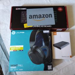 Gaming Keyboard, Headset And Capture Card 