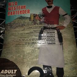 Halloween Western Bartender Costume 