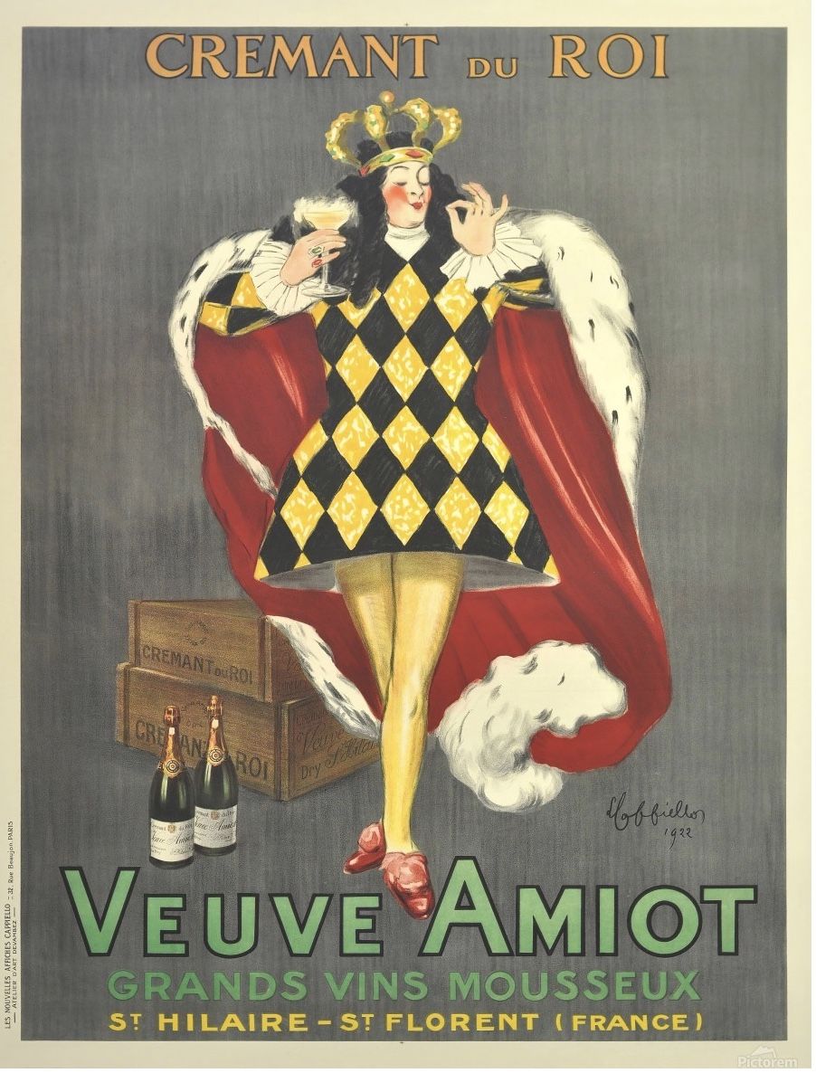 Crémant du Roi - Veuve Amiot 1922 Leonetto Cappiello Champagne French affiche
