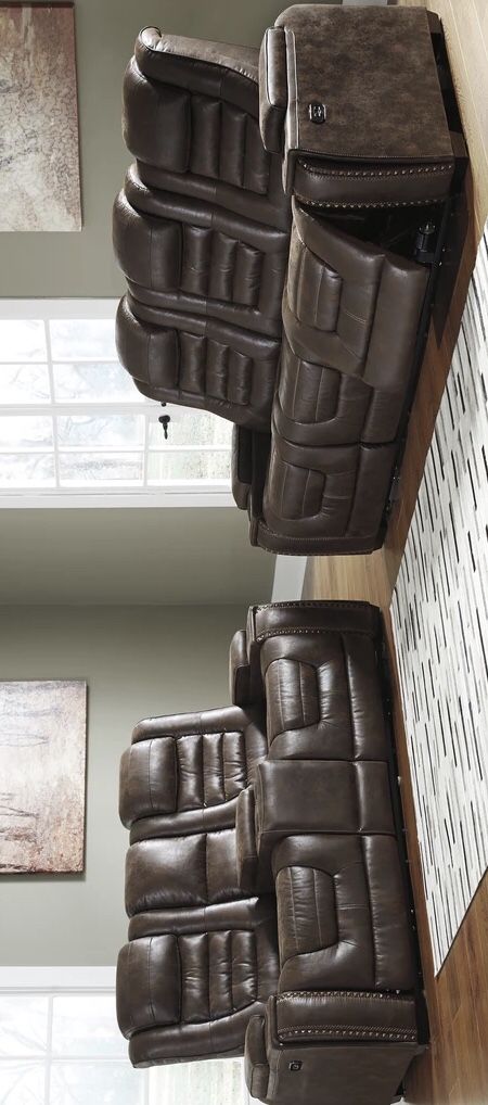 In Stock!![SPECIAL] Game Zone Bark Power Reclining Living Room Set