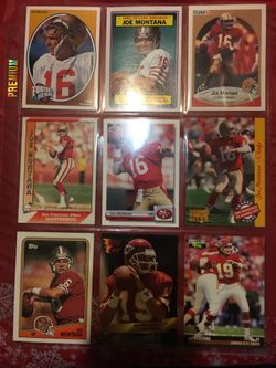 Joe Montana 9 Card Lot