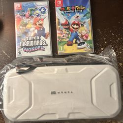 Switch Mario Games & Switch Travel Case