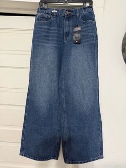 Wide Leg Medium Wash Jeans with Tags