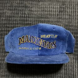 Vintage 80s Corduroy Seattle Mariners Baseball Club Hat New NWT RARE Griffey