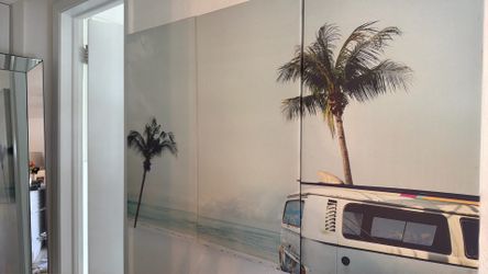 Large coastal beach canvas wall art set (3 pieces)
