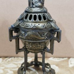 Vintage Oriental Incense Burner- Buddha - Brass looking finish