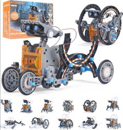 AESGOGO 12-in-1 Solar Robot Creation Kit Damaged Box Missing Decals & Emory File.  New Unused Parts. This item is an AESGOGO 12-in-1 Solar Robot Creat