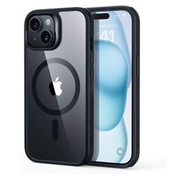 iPhone 15 Case for MagSafe, Anti-Yellowing, Clear Black
