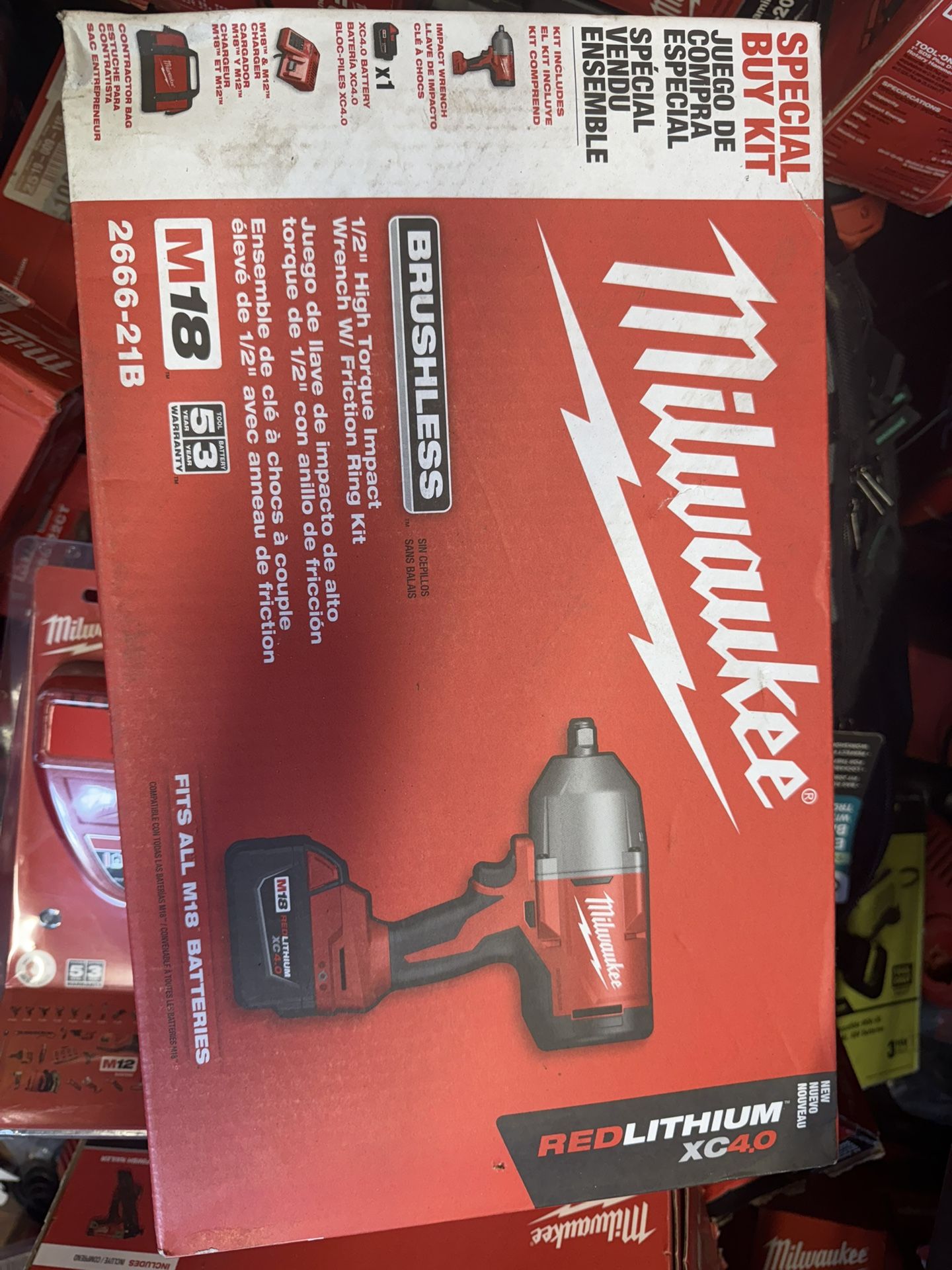 Milwaukee 2666-21B M18 Brushless 1/2" High Torque Impact Wrench w/ Friction Ring