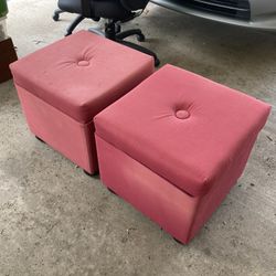 Pair of Storage Footstools 