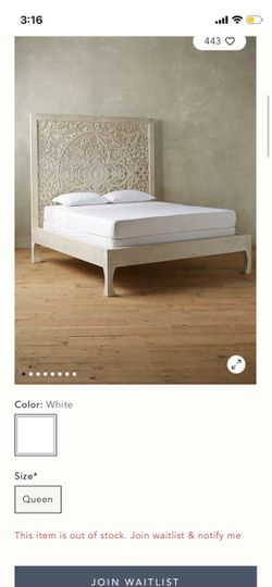 Anthropologie Queen Size bed frame