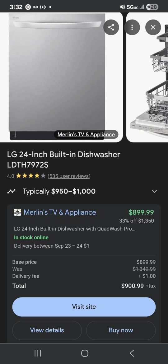 LG Dishwasher