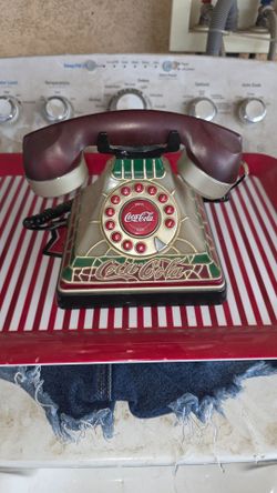 Coca-Cola Stained Glass Telephone