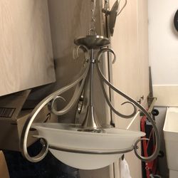 Brushed Nickel Hanging Light