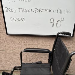 Transportation Chair 14.5” Wide Lightweight 