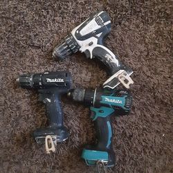 Taladros makita en buenas condiciones como estan en la foto por los 3