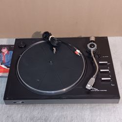 Turntable (Works) + Record Pile