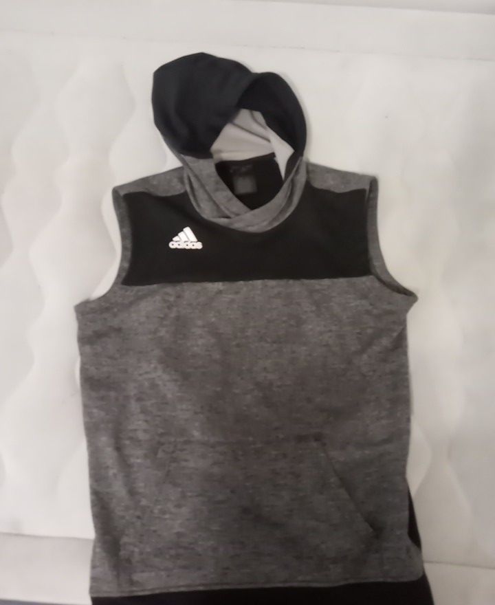 Mens adidas sleeveless hoodie Large