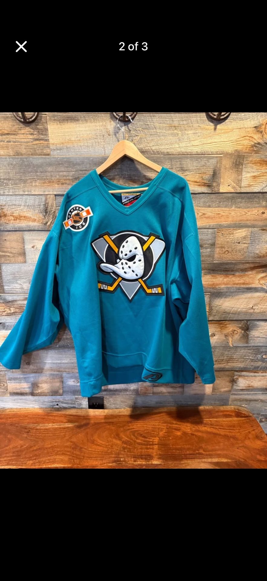 Authentic Mighty Ducks players practice jersey