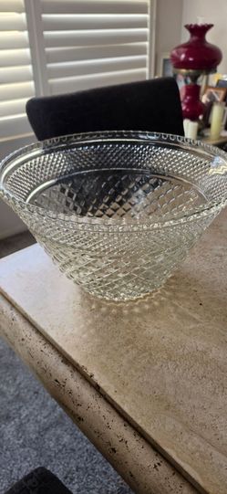 Vintage Glass Punch Bowl Set