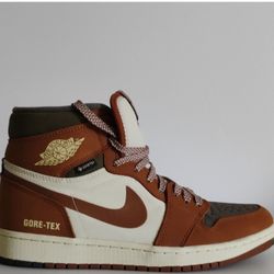 Jordan Air Jordan 1 Gore-Tex High Top Sneaker Brown Cream Olive