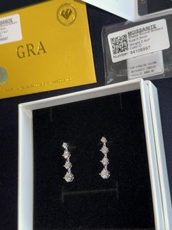 Women’s Moissanite Sterling silver earrings