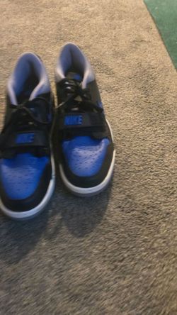 Jordan Nike Low-Top Sneakers Blue and Black Size 11