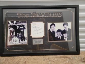 The Beatles Picture With Signature