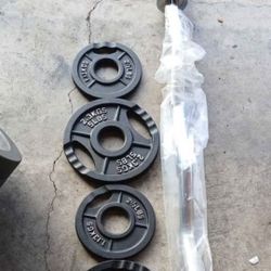 Ez Curl Bar And Weights New