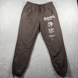 GymShark Global Lifting Men’s M Brown Faded Oversized Essential Joggers #2624